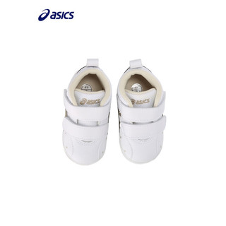 亚瑟士（asics）学步鞋童鞋 男宝宝学步前鞋婴儿小白鞋高帮小童运动鞋 0101 21码 内长13cm