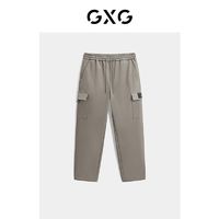 GXG 男装 加绒宽松直筒休闲工装裤休闲裤长裤男2023年冬季新品