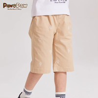 PawinPaw卡通小熊童装2024年夏季男童六分裤儿童裤子百搭 Beige米色/35 130