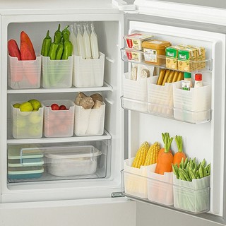 哆秒界 冰箱侧门收纳盒厨房鸡蛋置物架冰箱加容储物盒水果蔬菜分类保鲜盒