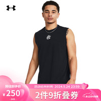 安德玛 春夏库里Curry男子篮球运动背心1383377 黑色001 M