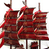 一帆风顺帆船摆件 红木工艺品 手工特大号110厘米实木制木船模型