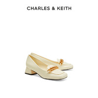 CHARLES & KEITH CHARLES&KEITH春夏女鞋CK1-60361424女士链条方头粗跟单鞋