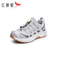 红蜻蜓 RED DRAGONFLY女鞋耐磨女士休闲运动鞋厚底户外登山鞋【轻户外系列】 白/灰色 37