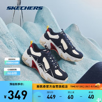 SKECHERS 斯凯奇 机甲鞋三代丨Skechers情侣款增高厚底老爹鞋牛仔乔丹布拼接鞋子