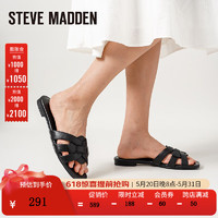 STEVE MADDEN/思美登2024时尚舒适一字平底外穿女拖鞋 VCAY-R VCAY黑色 36