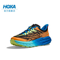 HOKA ONE ONE 男女鞋夏季飞速羚羊5越野跑步鞋SPEEDGOAT5 减震透气 日焰色/深海蓝-男 40