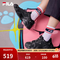FILA 斐乐 猫爪 4 女子休闲运动鞋 F12W232127F-BK 黑色 35.5