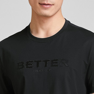 雅戈尔短袖T恤男高支棉面料触感细腻凉爽丝般柔顺2024合款 黑色 XL