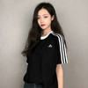 88VIP：adidas 阿迪达斯 短袖女装夏季新款休闲运动服撞色拼接半袖T恤JI6977