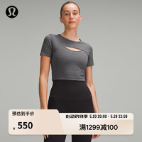 lululemon 丨Get Centred 女士运动短袖 T 恤 LW3FW7S 横越灰色 10