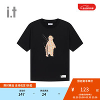 :CHOCOOLATE it 女款短袖T恤2024夏季轻松随性半袖M006870 BKX/黑色 3XL