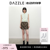 DAZZLE地素 半身裙2024夏季女装摩登复古松紧腰短款 深灰色 M