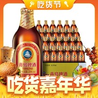 青岛啤酒 小棕金11度 296mL 24瓶+福禧10度 500mL 4罐