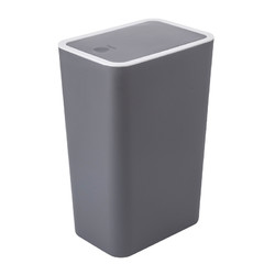 MR 妙然 方形垃圾桶大容量带盖家用客厅厨房卧室按压弹盖式垃圾桶1件