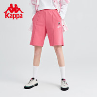 Kappa 卡帕 短裤女针织运动短裤阔腿休闲五分裤K0C42DY03D