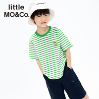 Little MO&CO. 儿童条纹圆领短袖T恤