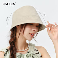 CACUSS 帽子女春夏新款渔夫帽防晒显脸小气质百搭遮阳纯棉盆帽