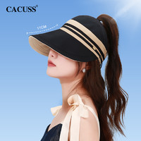 88VIP：CACUSS 防晒帽女夏季空顶双面戴冰丝透气防紫外线渔夫帽透气遮阳帽