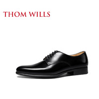 ThomWills皮鞋男正装商务圆头德比鞋软底手工亮皮英伦西装男鞋夏