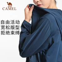 88VIP：CAMEL 骆驼 瑜伽服薄绒运动服外套女款春季健身服长袖中长款跑步上衣宽松