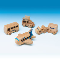 ANA 美妆 日本进口 木质飞机套装儿童玩具全日空模型成品机场飞机场