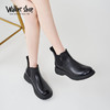 Walker Shop 奥卡索 切尔西靴女秋冬英伦时尚百搭中跟短靴E135339 黑色 40
