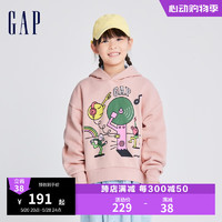 Gap 盖璞 女童长袖抓绒连帽卫衣888232 粉红色 160cm(XL)亚洲尺码
