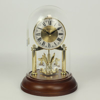 RHYTHM 丽声 座钟客厅木质静音台钟欧式时钟创意摆件装饰钟24cm CRG121NR06