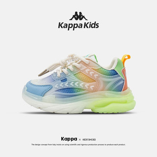 Kappa Kids卡帕儿童鞋老爹鞋女童春季软底防滑女孩运动休闲鞋 蓝色|单鞋|四季可穿 37码 内长23.3适合脚长22.3