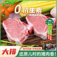 壹号土黑猪新鲜土猪猪肉梅花肉五花肉排骨猪蹄肉片3斤慢养300天 猪大排 1500g