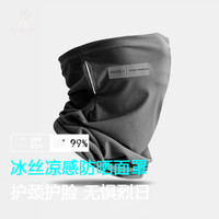 MOUNTAINPEAK防晒面罩男夏季户外钓鱼全脸防护骑行透气冰袖女防紫外线冰丝口罩 远山灰【面罩】
