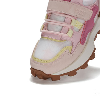 PONYSOHO-K透气儿童运动复古慢跑鞋 粉色 33码（脚长210mm）