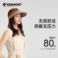 88VIP：KENMONT 卡蒙 大头围赫本风可折叠度假草帽夏沙滩防紫外线防晒帽女