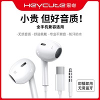 HEYCUTE 黑啾 有线耳机type-c耳机入耳式适用于荣耀华为mate60苹果15手机全兼容