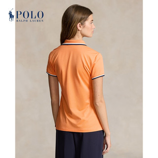Polo Ralph Lauren 拉夫劳伦 女装 24春型平纹针织Polo衫RL25651 800-蜜桃色/深蓝/陶瓷白 M