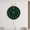 Compas 康巴丝 挂钟客厅 欧式摆钟创意时钟 卧室石英钟表挂墙 C3245 绿色