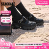 STACCATO 思加图 夏季包头猪笼鞋厚底罗马凉鞋女凉鞋EBK35BL3 黑色 37