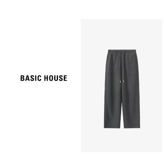 Basic House/百家好高腰纯色时尚简约抽绳百搭休闲裤 B0623H5H602