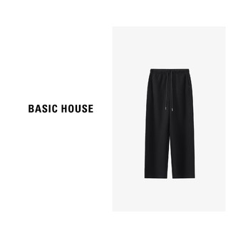 Basic House/百家好高腰纯色时尚简约抽绳百搭休闲裤 B0623H5H602 灰色 M100-110斤