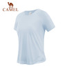 88VIP：CAMEL 骆驼 瑜伽服女上衣夏季跑步衣服冰丝健身服短袖运动服紧身训练T恤
