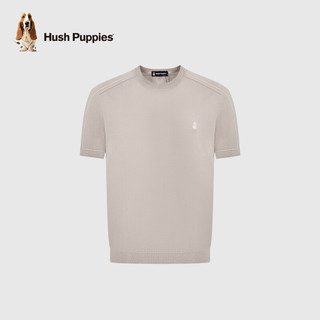 Hush Puppies暇步士男装夏季舒适休闲透气短袖圆领衫 墨蓝色 2XL