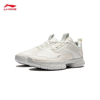 李宁（LI-NING）童鞋风影 V1篮球鞋男大童春夏减震回弹运动鞋鞋子YKBT082 云雾白-7 37码