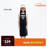 little MO&Co.little moco童装24夏装女童无袖运动风背心连衣裙 黑色 120/60