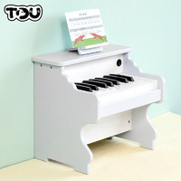 TDU 儿童早教玩具音乐启蒙木质电子钢琴乐器宝宝周岁生日礼物 小号钢琴