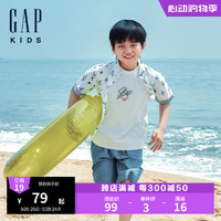 Gap男童2024夏季纯棉logo无袖T恤廓形宽松儿童装背心466266 海军蓝 150cm(L) 亚洲尺码