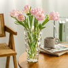 视远 水晶玻璃花瓶摆件客厅透明插花玫瑰轻奢高级感鲜花百合餐桌插花瓶