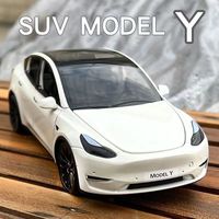 赋臣 1:24特斯拉Model Y车模合金汽车模型儿童玩具车仿真模型男孩礼物