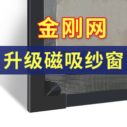 靓丽琦 金刚网纱窗门帘磁性自吸防蝇网加密防蚊虫窗户自装家用免打孔纱网