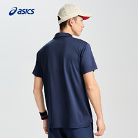 ASICS 亚瑟士 新款跑步短袖T恤男套头翻领透气吸湿快干运动POLO短袖